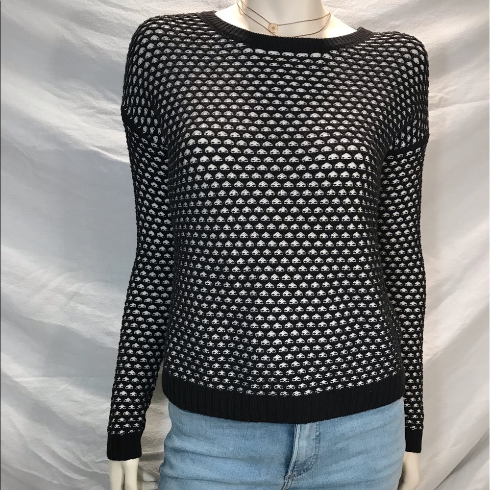 Old Navy Patterned Sweater, Black and White
